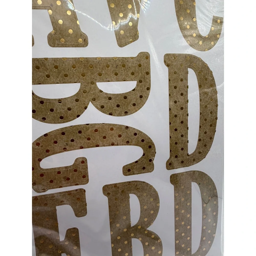Mambi STICKS‎ Gold Polka Dot Letter Stickers 8 Sheets STL-59 me & my BIG ideas